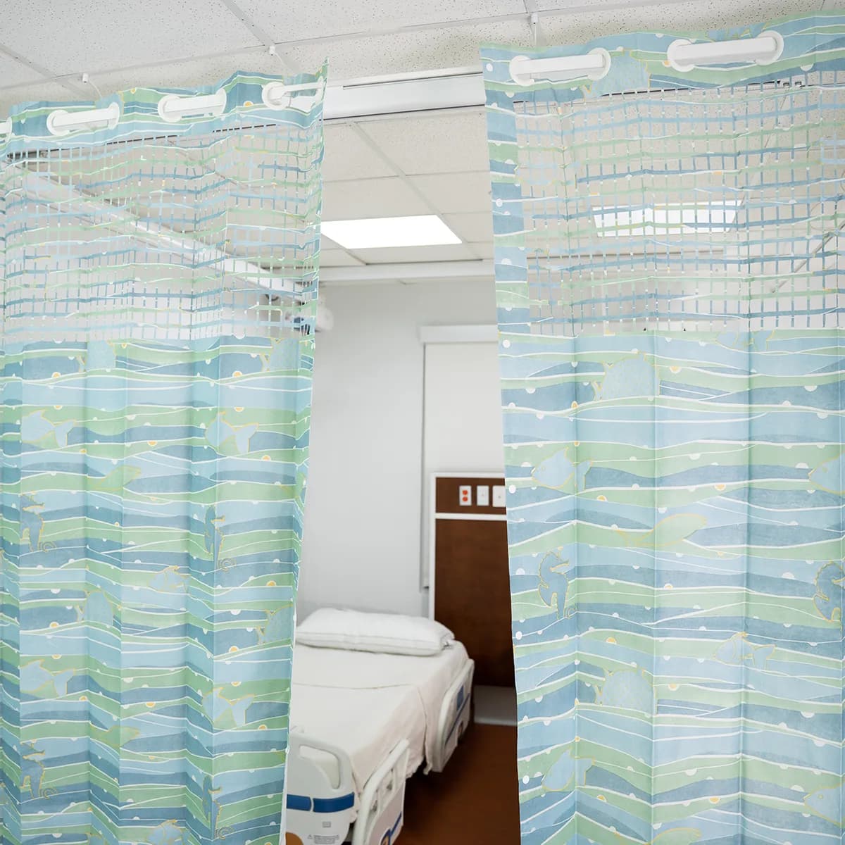 Disposable Track-Mounted Privacy Curtains