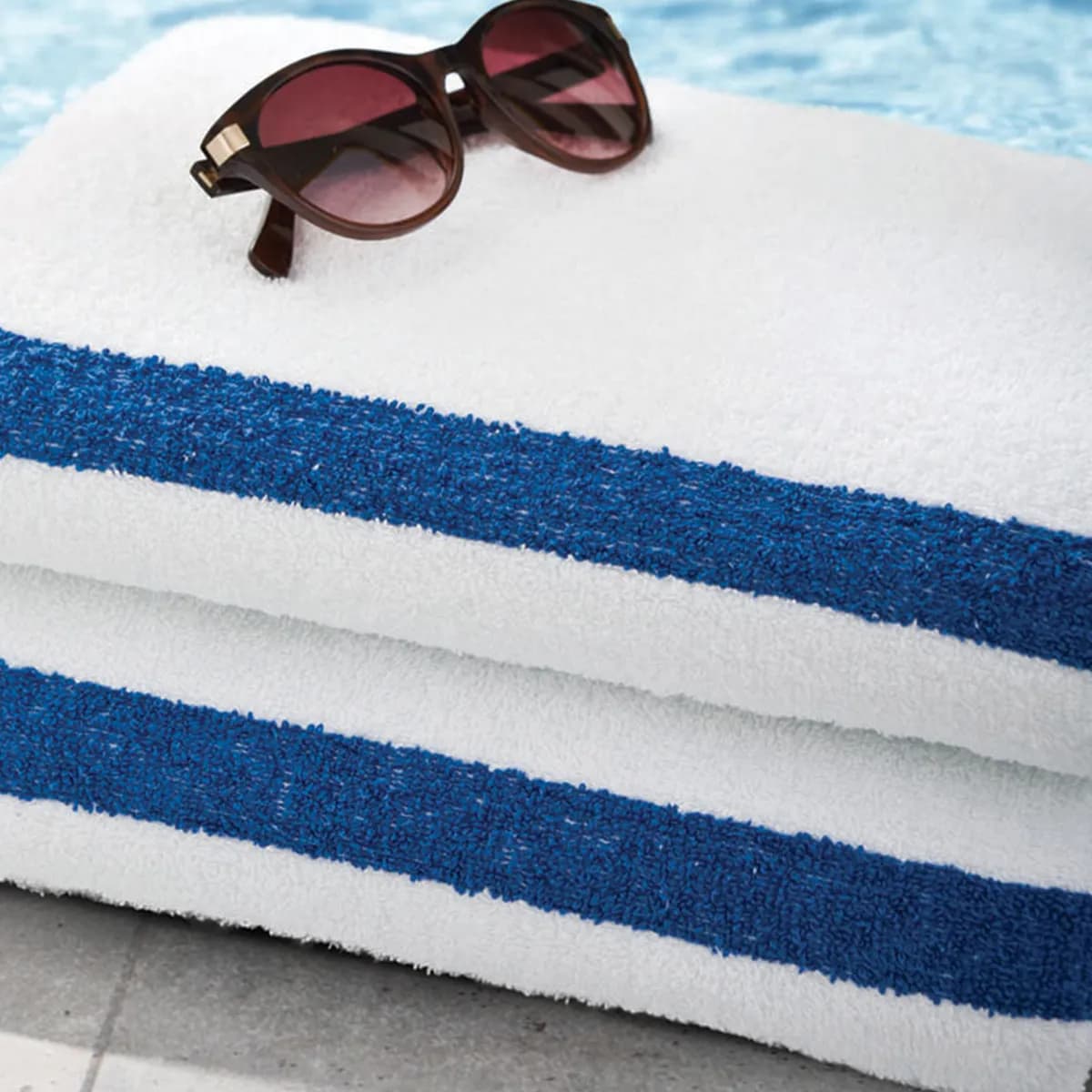 Classic Blue Stripe Hospitality Towel