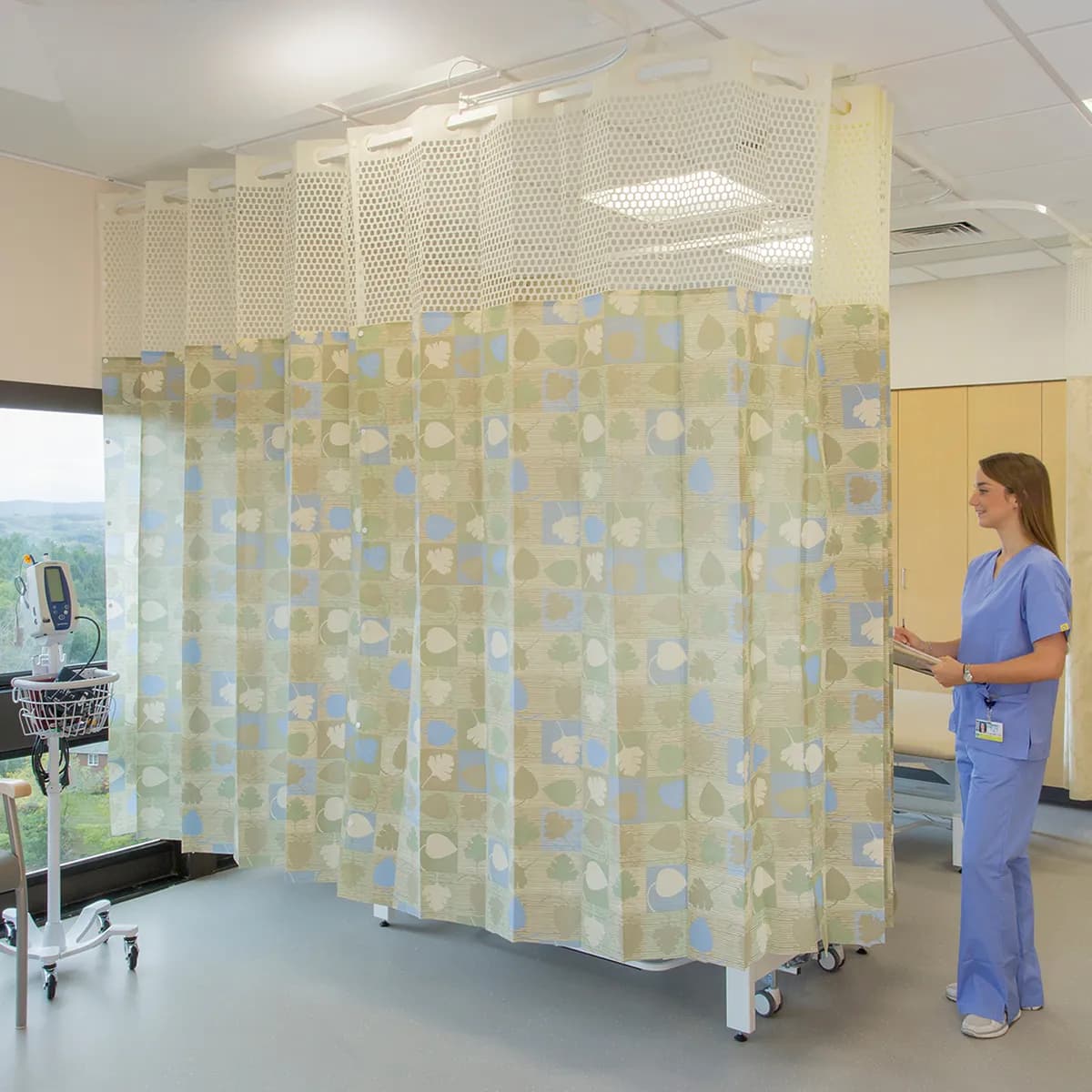 Reusable Privacy Curtain With Track System