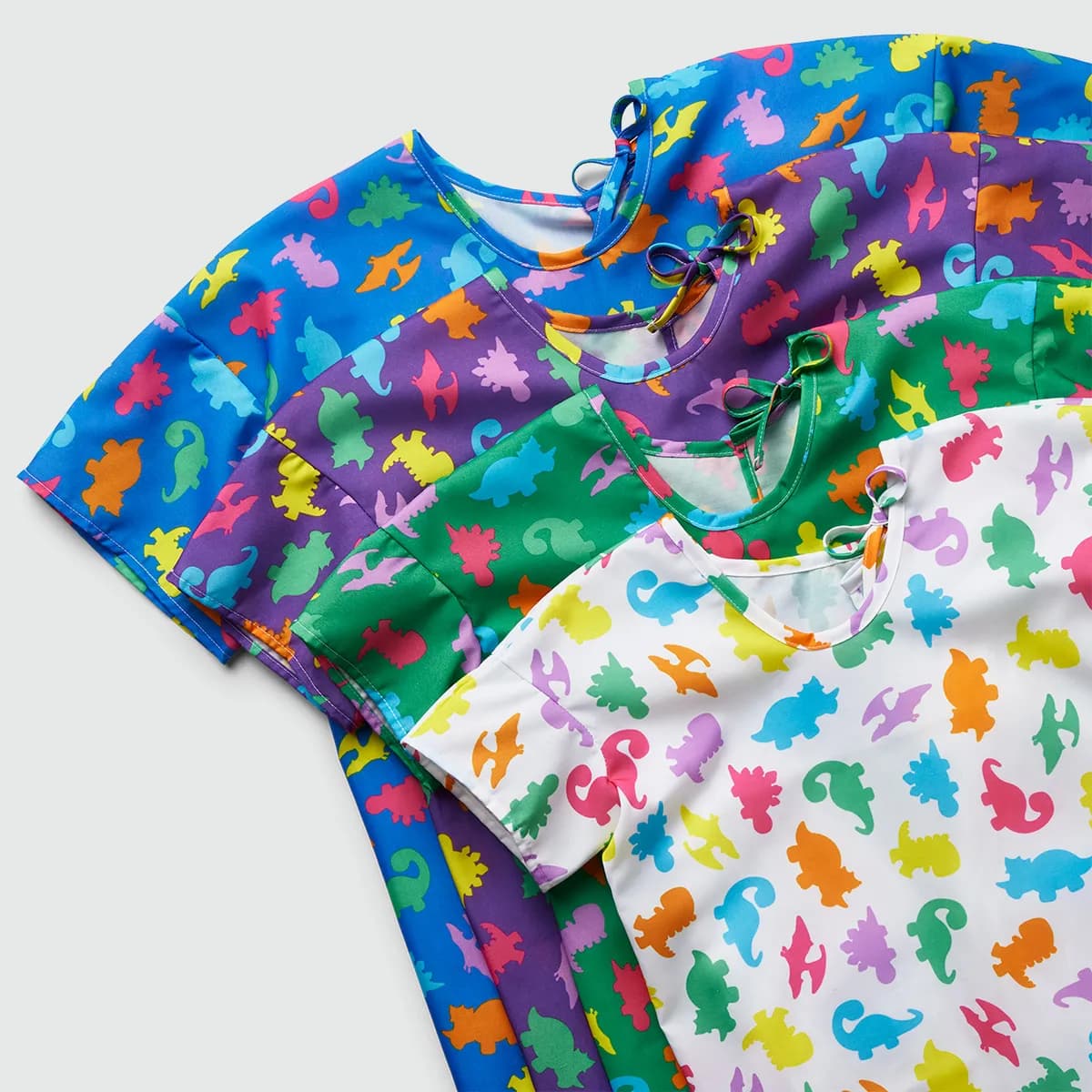 Pediatric Patient Gowns with Dinosaur Print