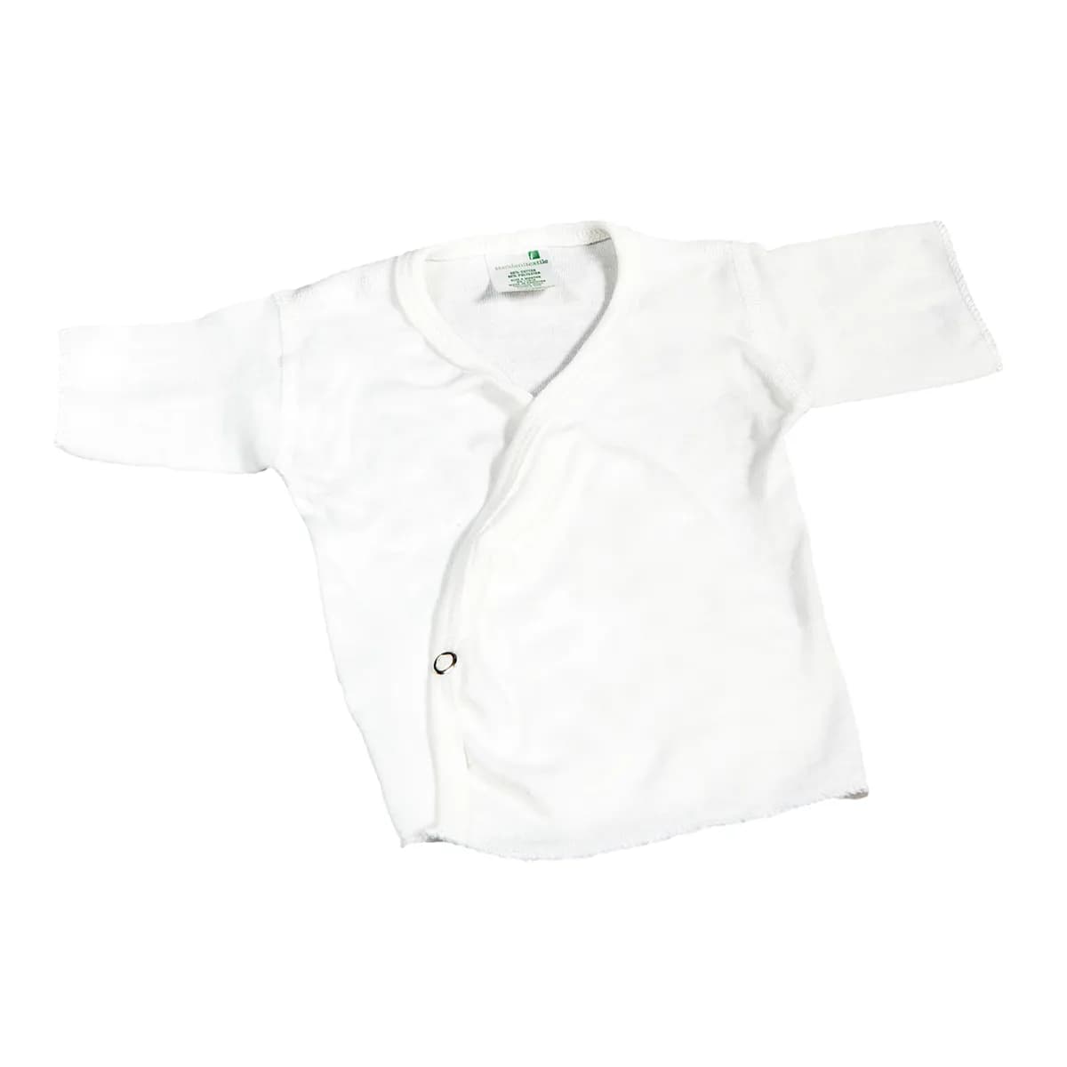 Long Sleeve Infant Shirt with Gripper Front and Mitten Cuffs