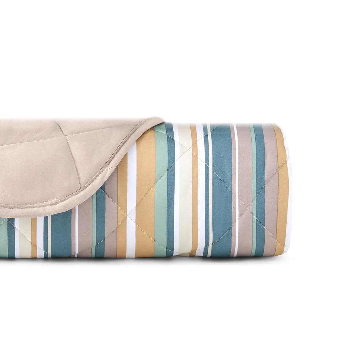 Seaside Stripe Quilted Bedspread