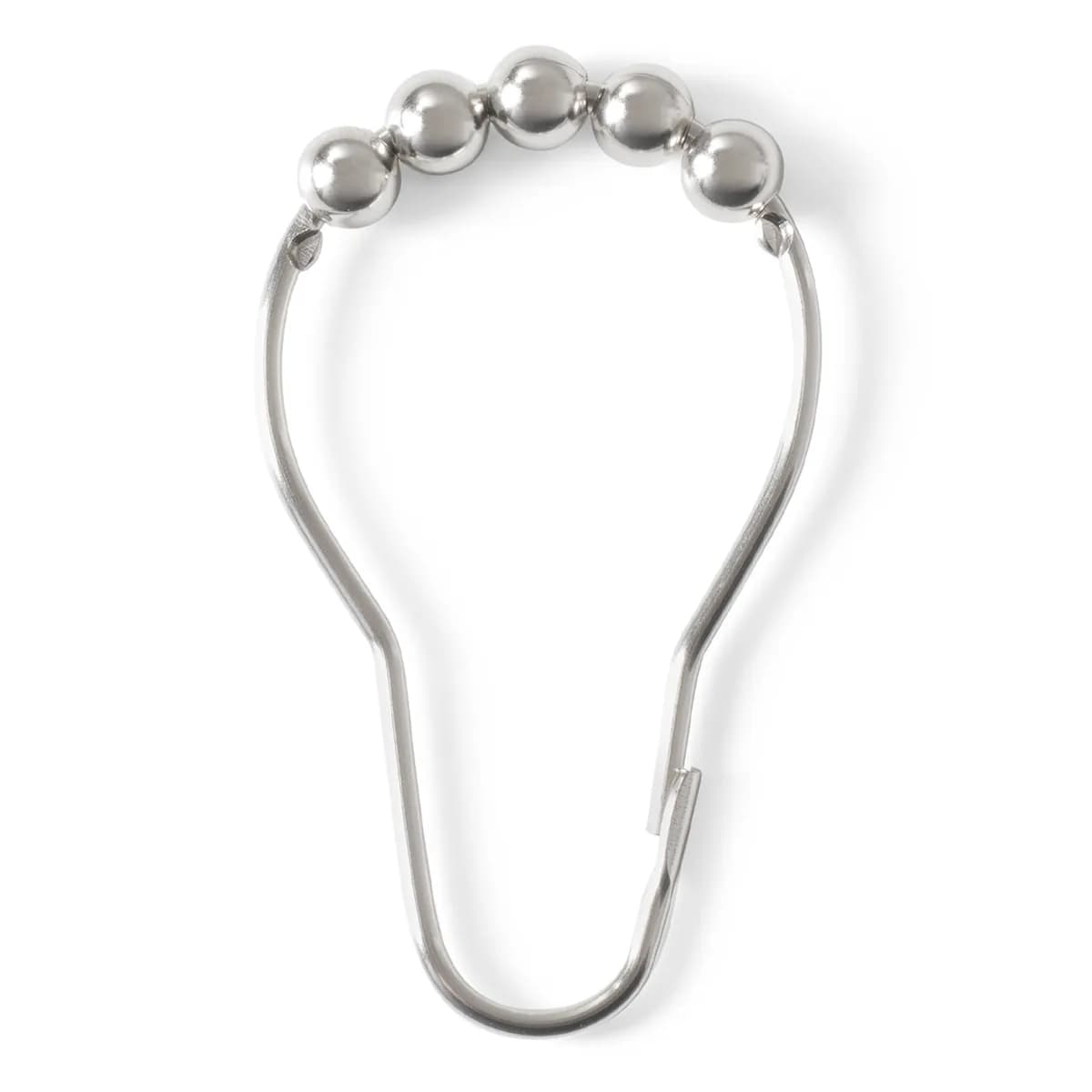 Chrome Shower Curtain Rings, 12-Pack